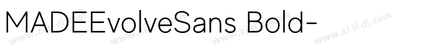 MADEEvolveSans Bold字体转换 MADEEvolveSans Bold字体转换